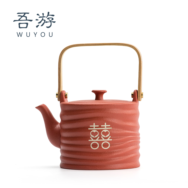 宫廷红海浪茶壶|中国风礼品定制