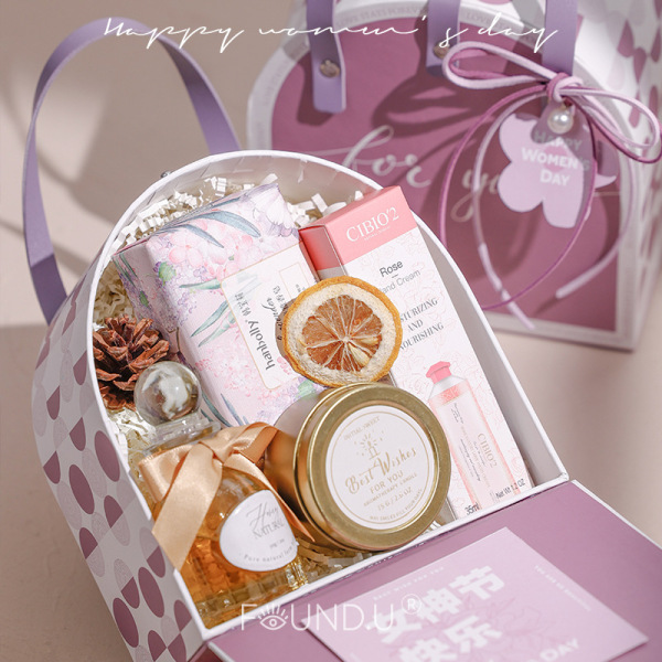 浪漫气息女神节伴手礼 淡紫色气质礼盒 三八活动礼品